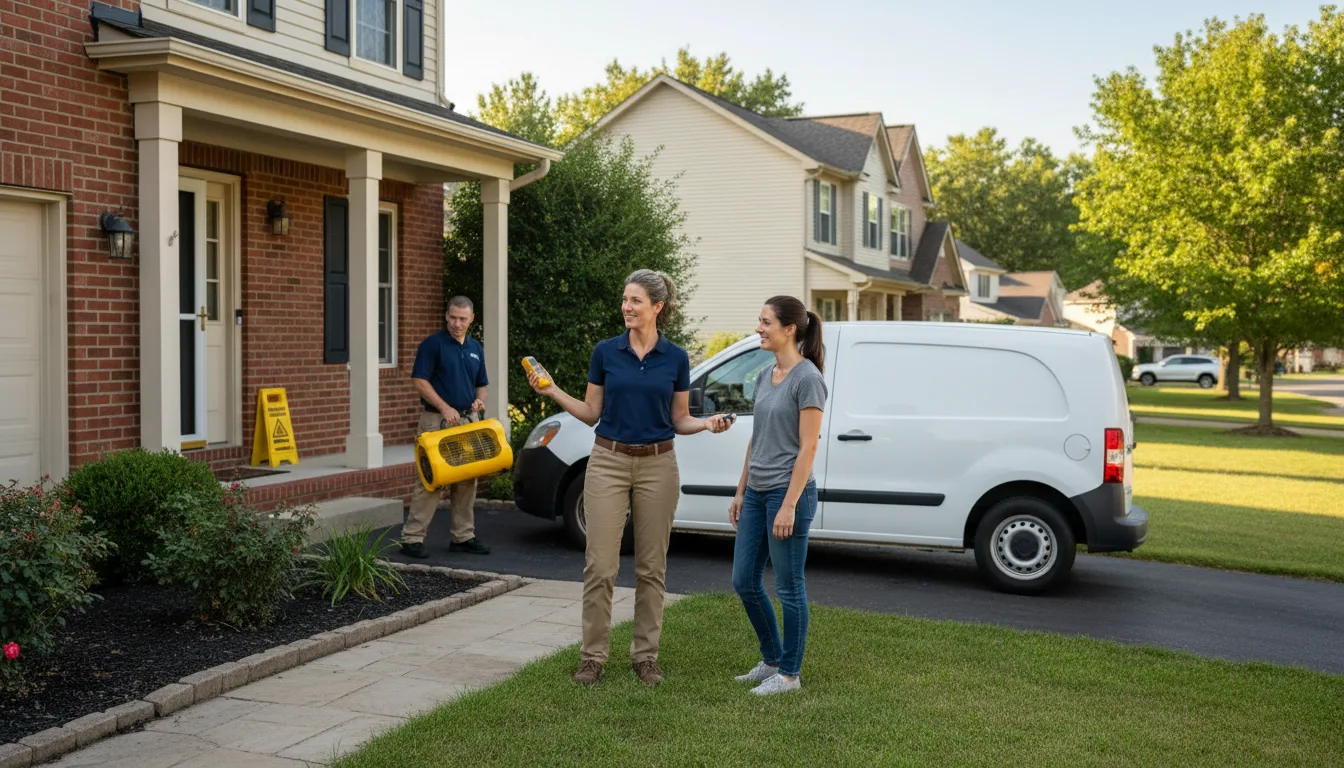 Residential water damage restoration in Marietta, MS